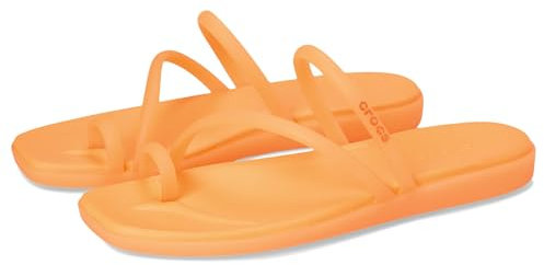 Crocs Women Sandal, Miami Frosted Toe Loop, Orangesicle, 3 UK Women