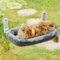 MEWOOFUN Large Cat Window Hammock Bed w/Removable Thicken Cover - Foldable Cat Window Bed Perch Sturdy for Cats Sunbathing Viewing, with 4 Strong Suction Cups Holds up to 18kg (Grey, M)