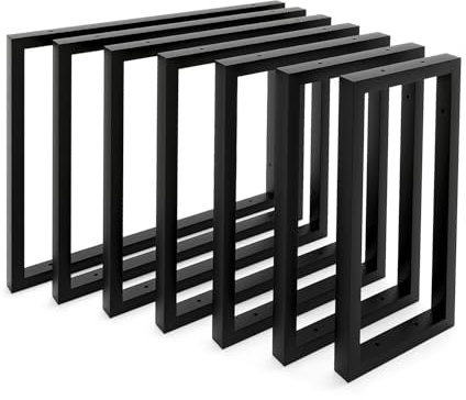 HEVVA REUSS Lot de 2 supports de lavabo double 20/25/30/35/40/45/50 cm - Support d'évier à poser, supports pour charges lourdes, console murale, plateau de lavabo - Noir - 45 cm