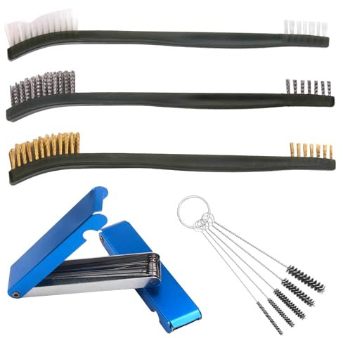 Yenblow Kit d'outils de nettoyage pour carburateur, buse de torche, buse de torche, nettoyeur de saleté, 14 fils de nettoyage, 5 aiguilles de nettoyage, 3 brosses de polissage à double extrémité, kits