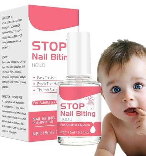 Fingernägel Kauen Stoppen, Anti Nagelkauen, Nägelkauen Stoppen, Nagellack Zur Vorbeugung Von Nagelkauen, Nagellack Gegen Nagelkauen Für Kinder, Stoppen Des Daumenlutschens, Bitterer Geschmack