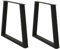 vidaXL Pieds de Table à Manger Forme de V 2 pcs Noir 80x(72-73,3) cm, Pied de Table, Pied Noir de Table à Manger, Pied de Table sur Pied