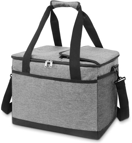 YOOHBERRYS Kühltasche Große, 33L Thermotasche Isoliertasche Thermotasche Faltbar Tragbare Kühlbox Faltbar mit Schultergurte für Das Picknick, Den Einkauf und Unterwegs