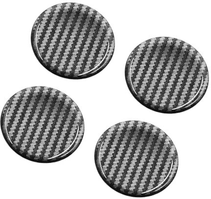 yishao 4 Pezzi Auto Coprimozzi Adesivo per VW Golf 5 6 7 8 GTE GTI GTD Clubsport Clubsport45 Variant Alltrack, Impermeabili Antipolvere Adesivo per Pneumatici Badge Trim,56mm