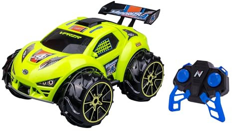 Nikko Voiture RC VaporizR 4 1:12 – Amphibie Tout-Terrain, Télécommande 2,4 GHz, LED, Batterie Rechargeable, Terre/Eau/Neige, 9 km/h, Prête à l’Emploi – Dès 6 Ans