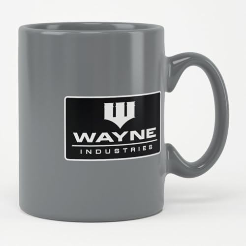 BATMAN Licenciado oficialmente Wayne Industries Taza cerámica de café (tormentagris)