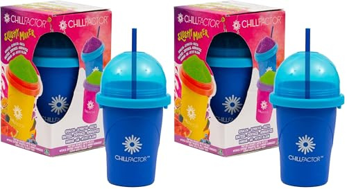 Giochi Preziosi Chill Factor- Il Bicchiere Che Ti Permette Di Creare Deliziose Granite Senza Ghiaccio E Frullatore, Colore Azzurro, Per Bambini A Partire Dai 4 Anni (Confezione da 2)