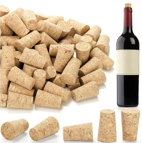 50 PCS Bouchons en Bois Bouchons pour Carafe Liège Pressé Bouchon | Liege Bouteille vin 2,2 x 1,8 x 3,5 cm Bouchon Liege Naturel pour Travaux Manuels pour Décorer le vin, Bricolage