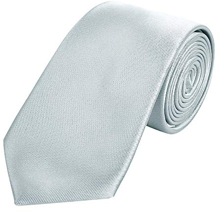 DonDon Herren Krawatte 7 cm klassische handgefertigte Business Krawatte Grau für Büro oder festliche Veranstaltungen