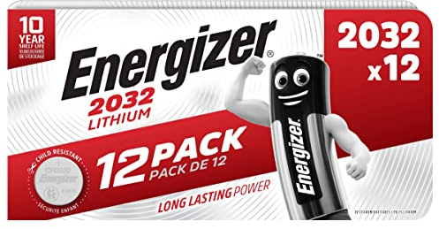 Energizer CR2032 Coin litio 3 V, 12 x Batterie per orologi Torce Keys