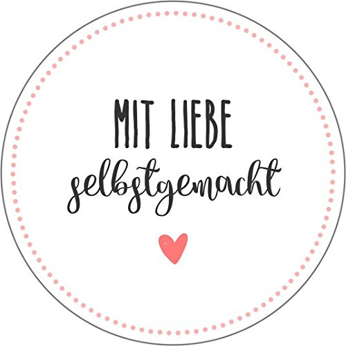wolga-kreativ 80 Geschenk Aufkleber Marmeladen Sticker - Mit Liebe Selbstgemacht - Gastgeschenke Hochzeit - Sticker Aesthetic - Etiketten Selbstklebend Für Feiertage und Hausgemachte Leckerein