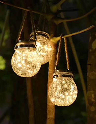 Solar Mason Jar Licht LED Wasserdichte Glasgläser Garten Hängeleuchten Jar Fee Weihnachtsbeleuchtung Lichterkette Party, Weihnachtsferien, Hochzeitsdekoration (1 Stück (Warmweiß))