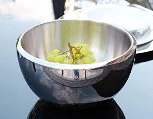 Staab's Salatschüssel/Schüssel/Rührschüssel/Thermoschüssel a la Mode doppelwandig Edelstahl poliert, isolierend (Ø 20 cm)