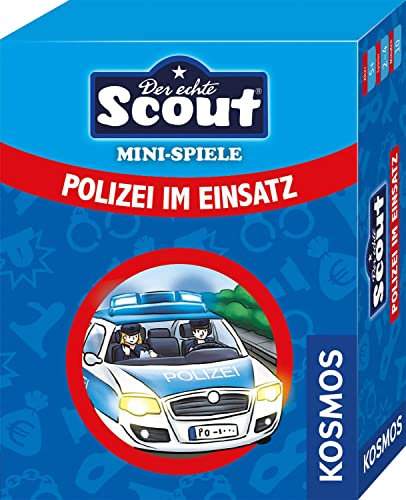 Kosmos 688738 Scout Mini-Spiele - Polizei im Einsatz, kompaktes Kinderspiel, ab 5 Jahre, für 2-4 Spieler, Mitbringsel, kleines Geschenk