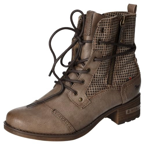 Mustang Bottines à lacets pour femme, taupe, 36 EU