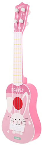 Milisten Kleinkind-Ukulele Saiten Ukulele Mini Gitarren Frühes Musikalisches Lernspielzeug Kunststoff-ukulele Mini Akustikgitarre Anfängerinstrument E-gitarre Plastik Hase Kleinkind Tier