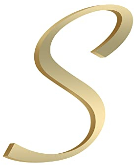 TentHome 3D Hausnummer Messing Buchstabe Selbstklebende A-Z Kennzeichnung Türnummer Adressnummer DIY Dekoration für Briefkasten Schilder Tür Gartentor Geschäft Gold (S)