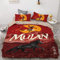 Enfunt-Home Mulan Bettwäsche 135x200, Bettbezug Mit Reißverschluss Bettwäsche Set Kissenbezug 80x80 Mikrofaser Teenager-Bettwäsche 3D-Digitaldruck
