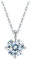 Springlight ✦ Geschenke für Frauen S925 Sterling Silber Moissanit Halskette 1 Karat Moissanite-Diamant Anhänger mit Halskette, D-Farbe, VVS1 Klarheit, Hochzeitsgeschenk.