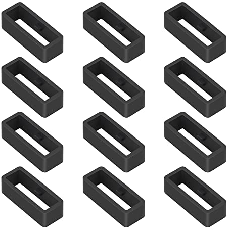 Vicloon Passante per Cinturino, 12Pcs Passante Cinturino Orologio in Silicone, Anelli di Sicurezza di Ricambio per dell'orologio, Anelli di Fissaggio per Orologi Accessori, 20mm