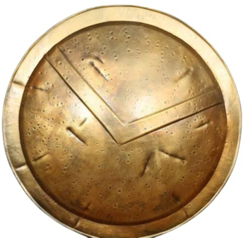 76,2 cm mittelalterliches Metallschild | 300 König Leonidas Spartan Shield | Stahlkostüm Schild | Battle Warrior Shield | Reenactment | SCA LARP Shield | Halloween Shield