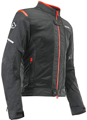 Acerbis 0023744.323.068 Chaqueta, Negro/Rojo, XL Unisex Adulto