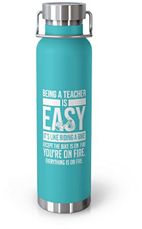 Vakuum-Isolierflasche aus Kupfer, 625 ml, weißer Druck, mintgrün, 625 ml