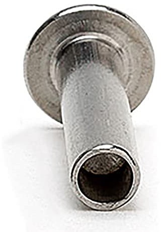 CREULT Halbe Hohlnieten, Halsspannkopf, M6 x 20 mm Durchmesser, glatter Körper, Blindnieten, Hardware, Befestigungselemente, Schlagnieten, Edelstahl, 10 Stück