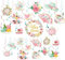 53 Pcs Floral Tea Time Party Decoration Spring Vintage Teapot Party Hanging Swirl Decor Talking Party Ceiling Decor for Flower Theme Tea Party Baby Shower Princess Birthday Party Wedding Supplies