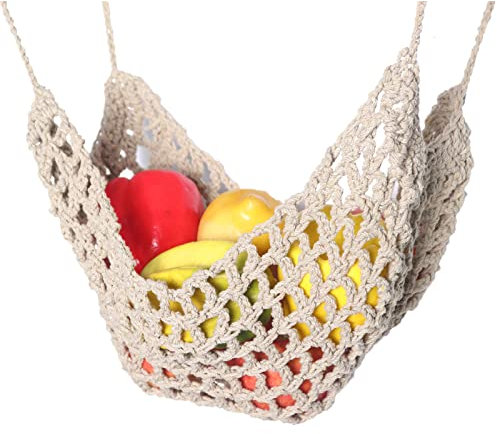Obstnetz, Obstkorb Hängend, Hängenetz Aufbewahrung, Obst Hängematte, Heimküche Obstkorb, Böhmen Dekorative Obstnetztasche Für Küche Wohnzimmer Boot RV Frischobstaufbewahrung
