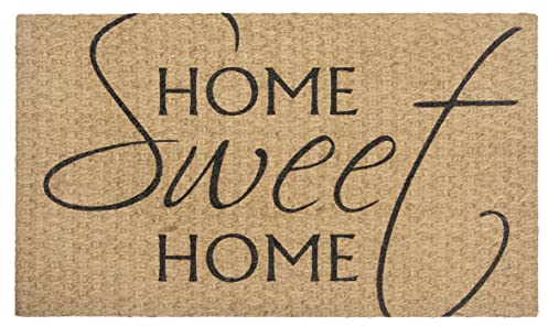 Hanse Home Fußmatte Kokos 45x75cm – rutschfeste Schmutzfangmatte Natur für Innen, Fußabtreter Home Sweet Home Kokosfaser geflochten für Eingangsbereich & überdachten Außenbereich