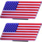 Voiture Avant De Calandre D'emblème 2pcs Aluminium Drapeau Américain Grille Emblème Carcarte De Voiture Universelle De Mode De Mode Décor De Style Voiture