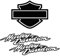 Reflektierende Aufkleber für Motorradhelm, Hommage an Harley Davidson, Schwarz, 3 Stück