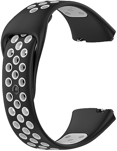 MYAYD Bracelet de rechange compatible avec Redmi Watch 3 Youth, Lite, Active - En silicone souple - Compatible avec Xiaomi Redmi Watch 3, Aluminium Noir 22 mm