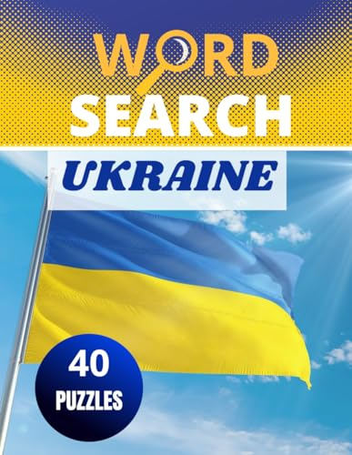 Ukraine Word Search: Large print challenging activity book puzzles for Adults Men, Women and seniors et Teens with soulitions.