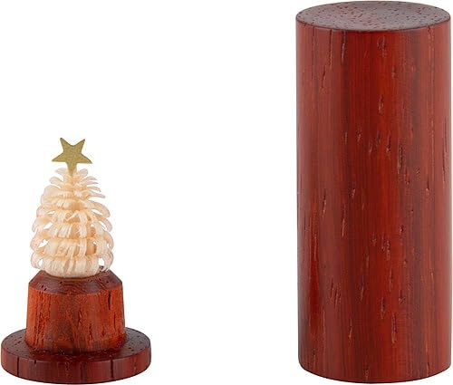 Erzgebirge Palast Miniaturendrechslerei Uhlig Der Weihnachtsbaum für die Hosentasche - Padouk - 4,5 cm
