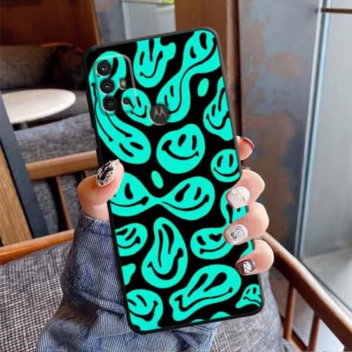 VIPAVA Niedliche, lustige Trippy-Smiley-Gesichtshülle aus TPU, weiche Handyhülle für LG K42 G7 ThinQ K50 K50s K61 G6 K41s K52 K40s G8 K62 G8 Cover, B04, für LG K40