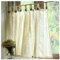 Scheibengardine Landhausstil Baumwolle Bestickte Bistrogardine Schmetterling Schlaufen Vorhang, Halbtransparent Küche Fenstergardinen, Flur Kurzvorhang (Color : Beige, Size : WxH 135x60cm/53x24in)