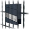 Graviers Design Cassetta delle lettere in antracite RAL 7016 con supporto per recinzione, incisione laser in diagonale, in acciaio inox, con serratura scomparto per giornali