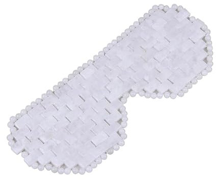 Masque en jade naturel pour le visage - Quartz rose - Masque blanc