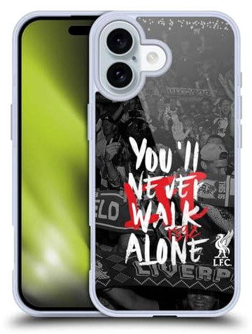 Head Case Designs Officially Licensed Liverpool Football Club Kop 6 You'Ll Never Walk Alone Soft Gel Case Compatible With Apple iPhone 16