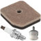 ZAMDOE 4237 120 1800 Air Filter Cleaner Replaces for Stihl HS81R HS81RC HS81T HS81TC HS86R HS86T 81R 81RC 81T 81TC HS86R 86T with Spark Plug