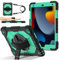 Custodie e borse per tablet PC Rugged Case Compatible with iPad 9th/8th/7th Generation 10.2 Inch Case 2021/2020/2019,Heavy Duty Protective Cover with Adjustable Stand & Shoulder Strap,With Wrist Strap