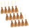 Sosoport Miniature Broom Set 15pcs Mini Room Broom for Dollhouse Miniature Wooden Sweep Brush for Cosplay Props