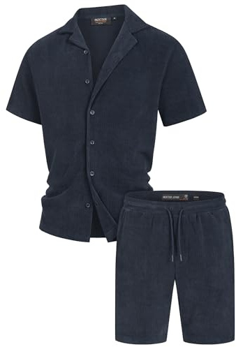 Indicode Herren INZandro Sweatshorts & T-Shirt Set aus Baumwollmischung