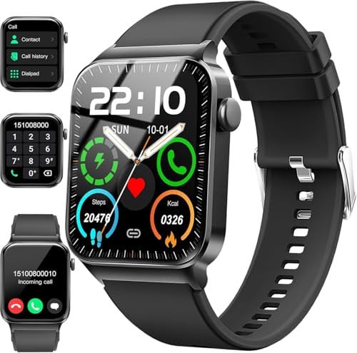 Smart Watch for Men Women Answer/Make Calls, 1.85 HD Screen Smart Watches with Heart Rate Sleep Monitor, Step Counter, 110+ Sport Modes, Fitness Tracker, IP68 Waterproof Smartwatch for Android iOS