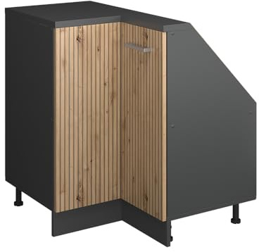 Vicco Mobile cucina angolare per sottotetto R-Line, Rovere artigianale, 75.6 cm con 1 porta
