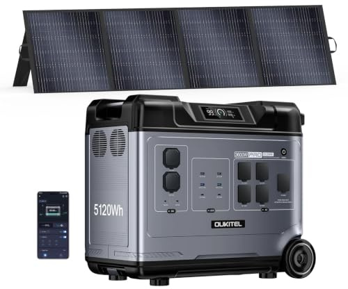 OUKITEL Generador Solar 5120Wh con Panel Solar de 200W