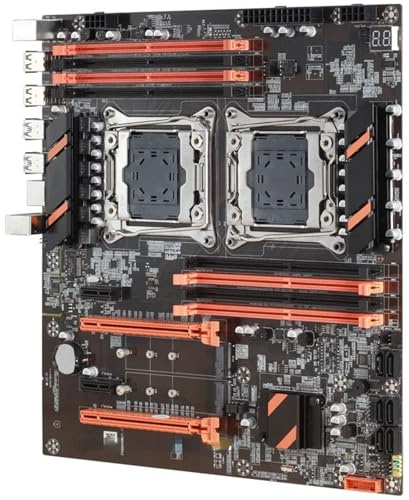 Motherboard Fit For X99 Dual Motherboard Processor LGA2011-3 2*E5 2680V4 And 4 * 16GB 2400Mhz DDR4 RAM Support E5 V3/V4 USB3.0 SATA3. 8