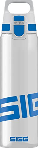 Sigg - Tritan Water Bottle - Total Clear ONE Blue - Suitable For Carbonated Beverages - Dishwasher Safe - Leakproof - Lightweight - Scratch Resistant - BPA Free - Grey - 0.75L